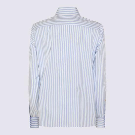  막스마라 블라우스 막스 마라 라이트 블루 코튼 블라우스 클리어 블루 - MAX MARA