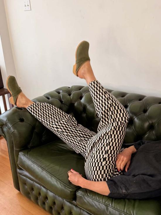  해피 프렌치 갱 크롭 팬츠 오마르 쁘띠 직사각형 바지