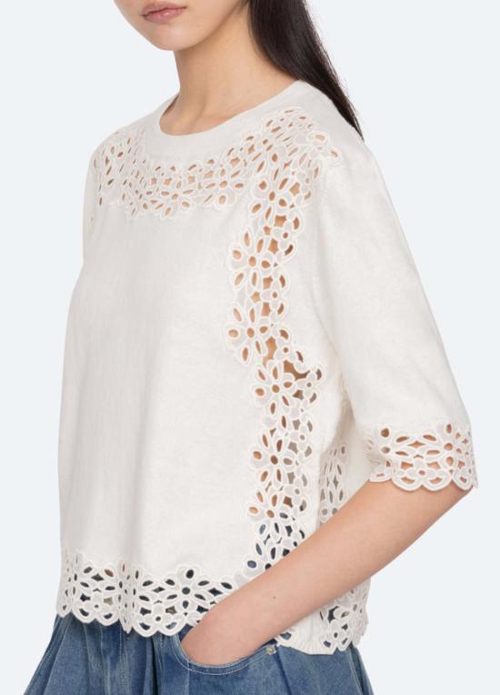  씨뉴욕 스웨터 씨 니 레일라 아일렛  크림 - SEA NY