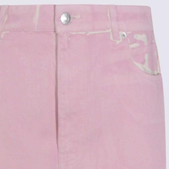  마르니 데님 팬츠 코튼 진 핑크 구미 - MARNI