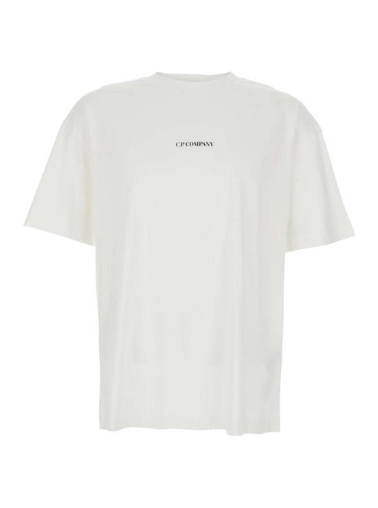  씨피 컴퍼니 반팔 티셔츠 C.P. 컴퍼니 크루넥 로고 티셔츠 (화이트)