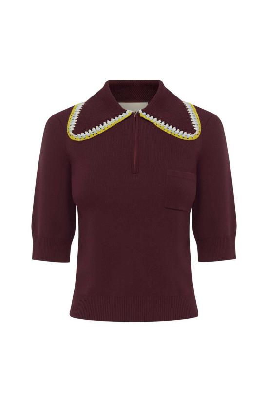  알레메 반팔 티셔츠 알레마이스 재스퍼 니트 폴로 셔츠 - ALEMAIS