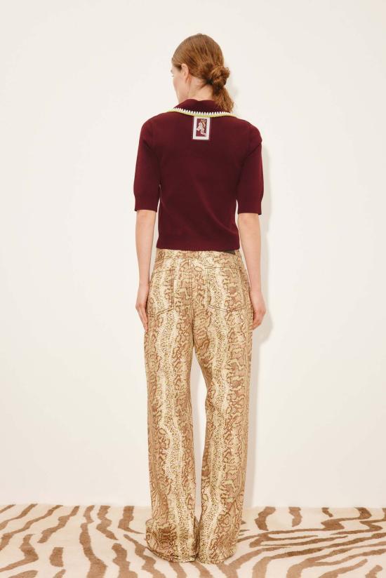  알레메 반팔 티셔츠 알레마이스 재스퍼 니트 폴로 셔츠 - ALEMAIS