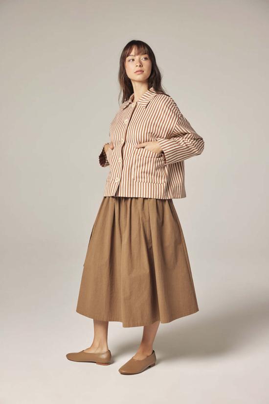  아멘테 자켓 스트라이프 버튼다운 재킷 - AMENTE