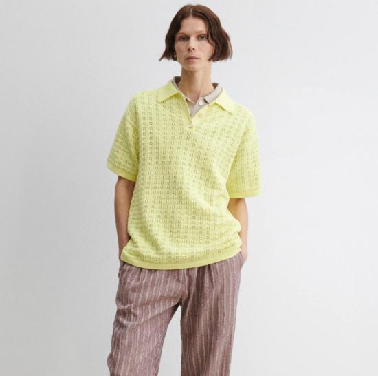  레이첼 코미 반팔 티셔츠 클래런스 폴로 탑 리몬첼로 - RACHEL COMEY