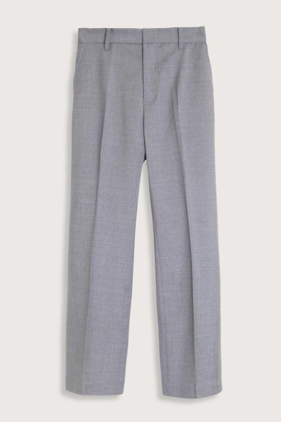  누메로벤투노 스트레이트 팬츠 21번 라이트 울 엘라스틱 팬츠 그레이 멜란지