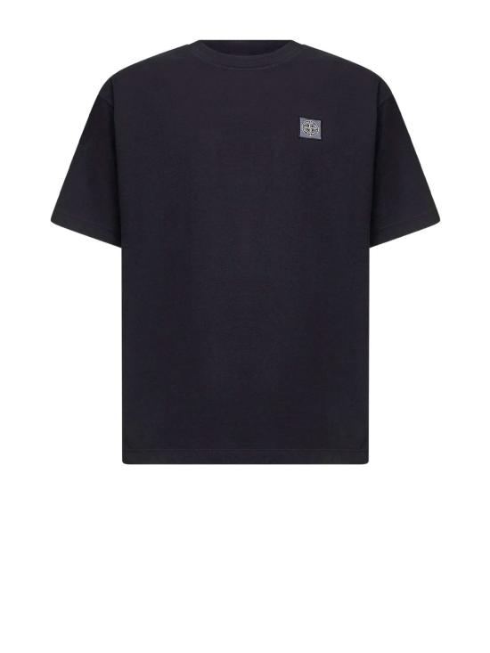  스톤 아일랜드 반팔 티셔츠 티셔츠 블랙