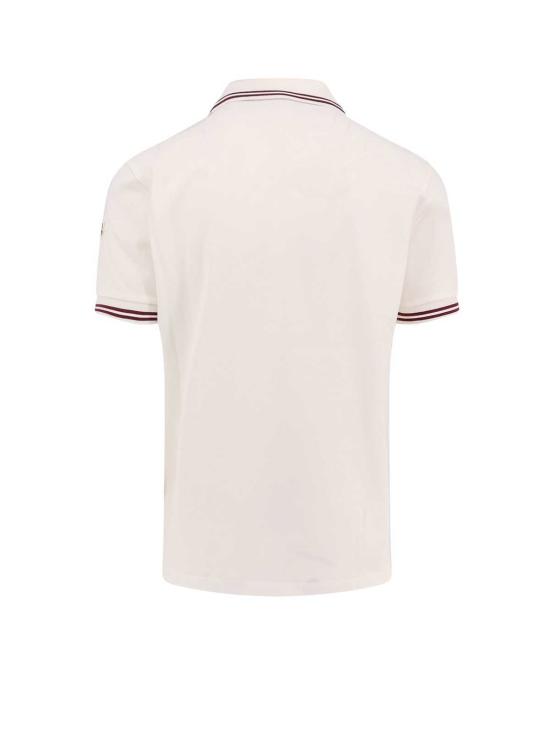  몽클레어 폴로 티셔츠 코튼 폴로 셔츠 (배색 디테일) 화이트 - MONCLER