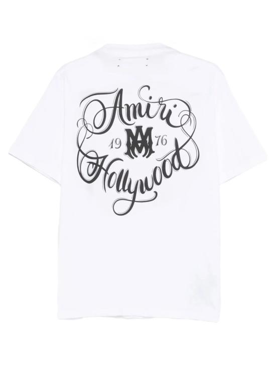  아미리 반팔 티셔츠 할리우드 티셔츠 화이트 - AMIRI