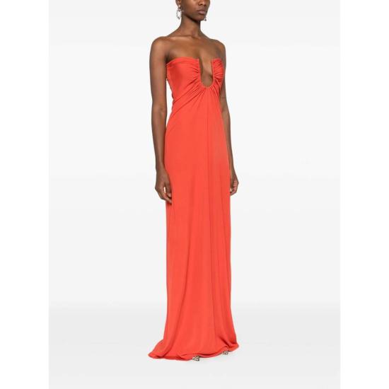  크리스토퍼에스버 민소매 티셔츠 크리스토퍼 에스버 스트랩리스 저지 러플 드레스 오렌지 - CHRISTOPHER ESBER