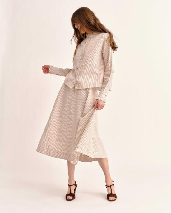  카르톨리나 블라우스 퍼시 셔츠 탑 - CARTOLINA