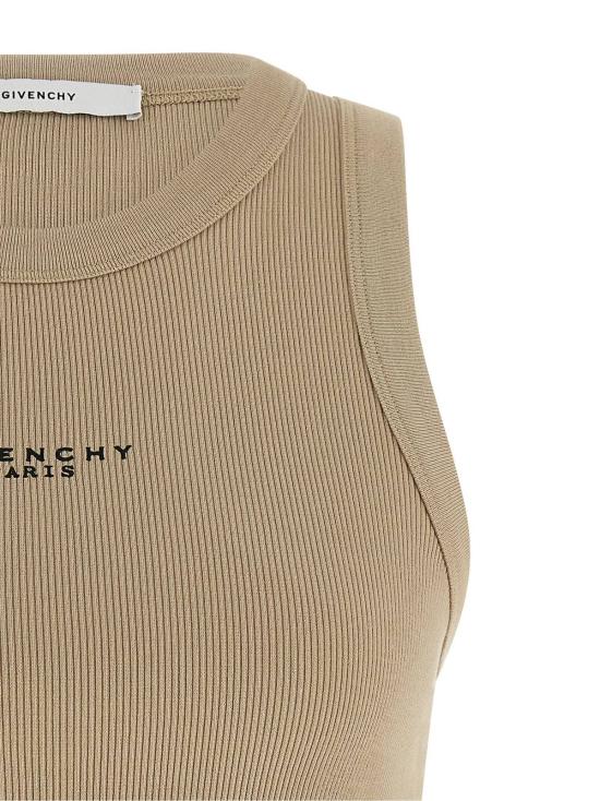  지방시 민소매 티셔츠 파리 프린트 탑 베이지 - GIVENCHY