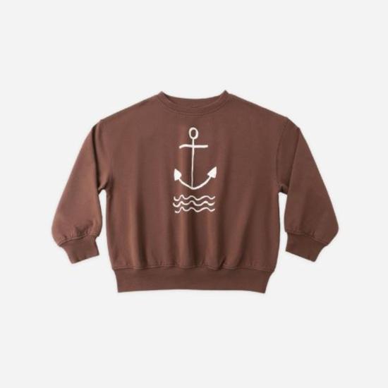  [키즈] Rylee + Cru 풀오버 키즈 라일리 + 크루 릴렉스드 스웨트셔츠 초콜릿 - OTHER BRANDS