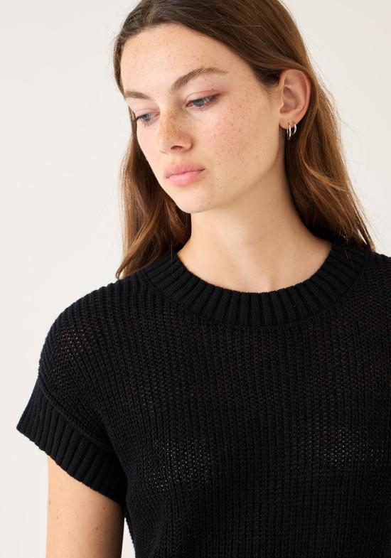  데미리 뉴욕 반팔 티셔츠 데밀리 말로우 코튼 린넨 탑 - DEMYLEE