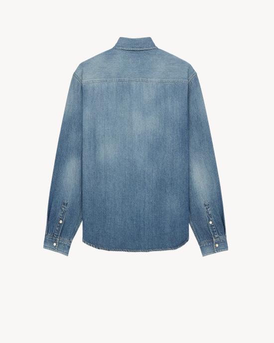 26SS 생로랑 긴팔 셔츠 862246Y29YA4428 Blue - SAINT LAURENT