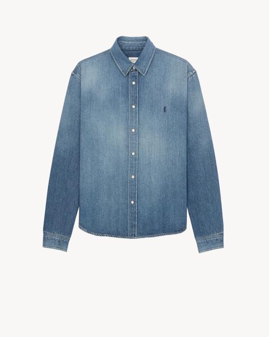 26SS 생로랑 긴팔 셔츠 862246Y29YA4428 Blue