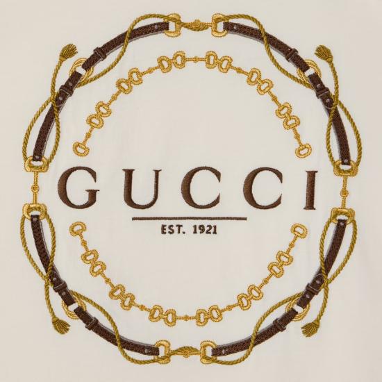 26SS 구찌 프린트 디테일 코튼 저지 티셔츠 837959XJHQY9750 White - GUCCI