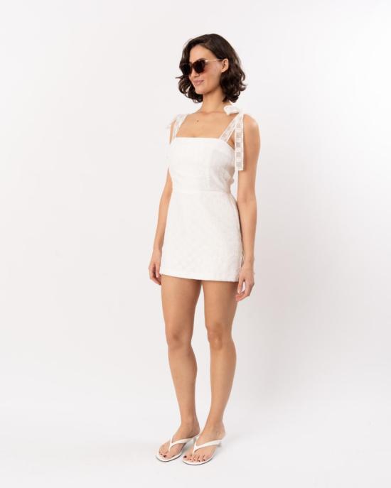  아만다 업리차드 점프수트 Amanda Uprichard Keenan Skort 롬퍼 화이트 - AMANDA UPRICHARD