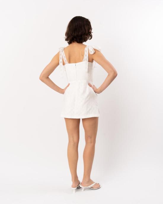  아만다 업리차드 점프수트 Amanda Uprichard Keenan Skort 롬퍼 화이트 - AMANDA UPRICHARD