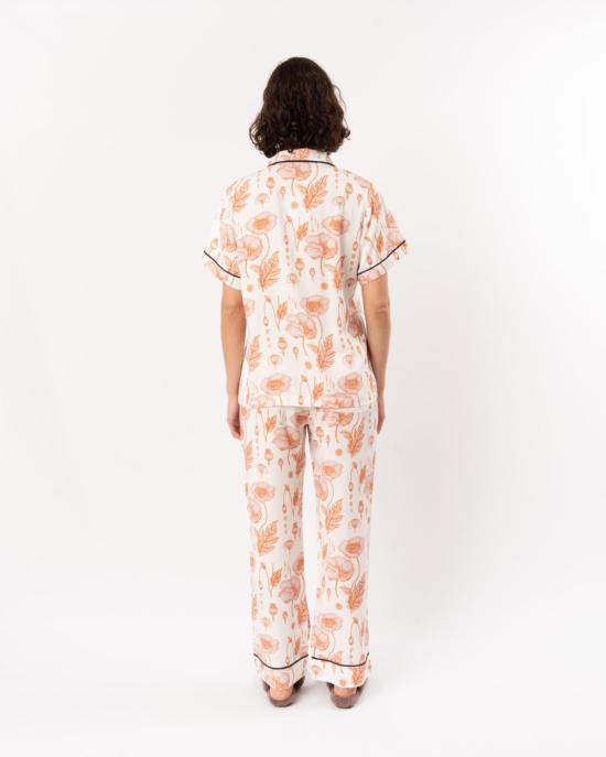  케이티 키메 라운지 웨어 Katie Kime 포피 파자마 팬츠 세트 핑크 - KATIE KIME