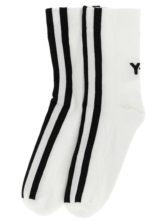  와이쓰리 양말 Y 3 스트라이프  (흰색/검정색) - Y-3