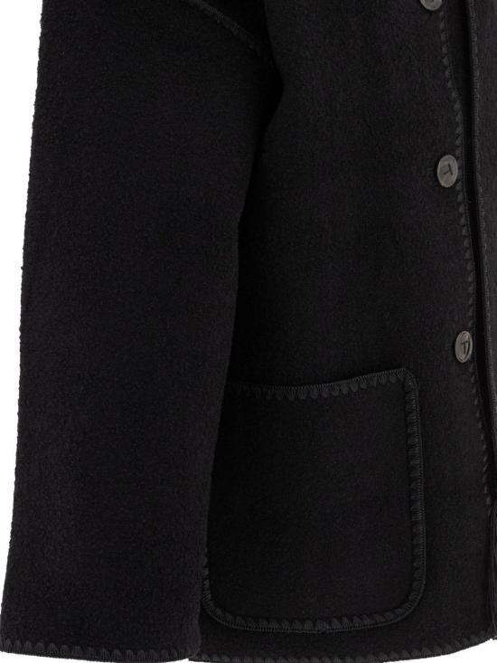  토템 자켓 드롭 숄더 프린지 엣지 스카프 재킷 네로 - TOTEME