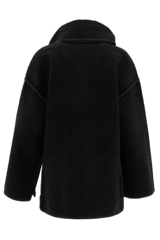  토템 자켓 드롭 숄더 프린지 엣지 스카프 재킷 네로 - TOTEME