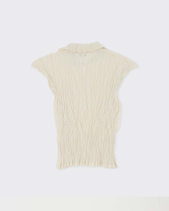  러스 블라우스 루스 혼카이 탑 스톤 베이지 - RUS