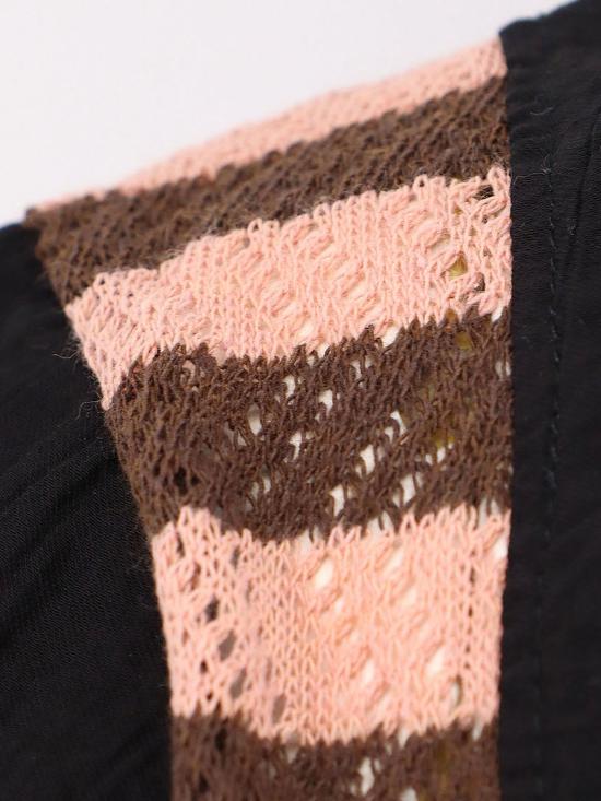  바로우 반팔 셔츠 앞면에 로고 프린트가 있는  비스코스 혼방 셔츠 (블랙) - BARROW