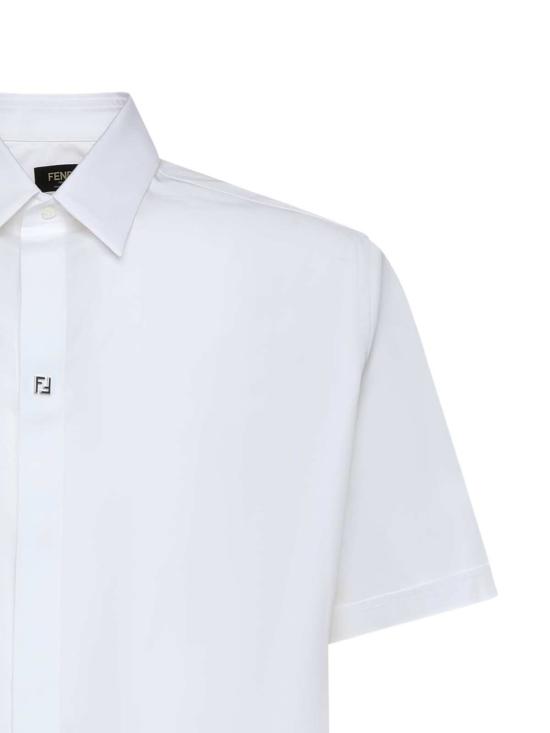  펜디 반팔 셔츠 코튼  화이트 - FENDI