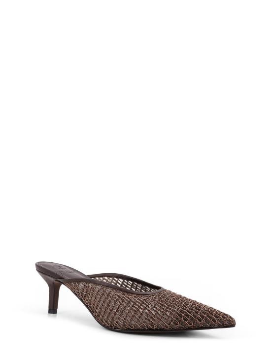  브루넬로 쿠치넬리 샌들 모닐리 디테일 가죽  브라운 로즈 골드 - BRUNELLO CUCINELLI