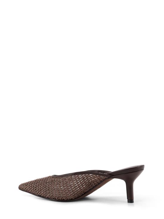  브루넬로 쿠치넬리 샌들 모닐리 디테일 가죽  브라운 로즈 골드 - BRUNELLO CUCINELLI