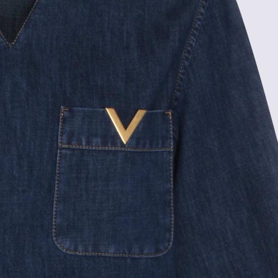  발렌티노 가라바니 블라우스 발렌티노 데님 탑 미디엄 블루 - VALENTINO GARAVANI