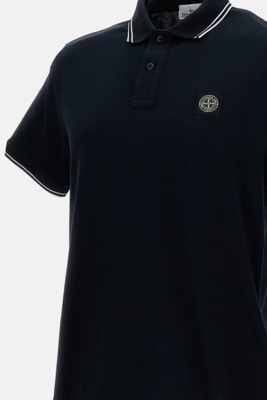  스톤 아일랜드 폴로 티셔츠 폴로 블루 - STONE ISLAND