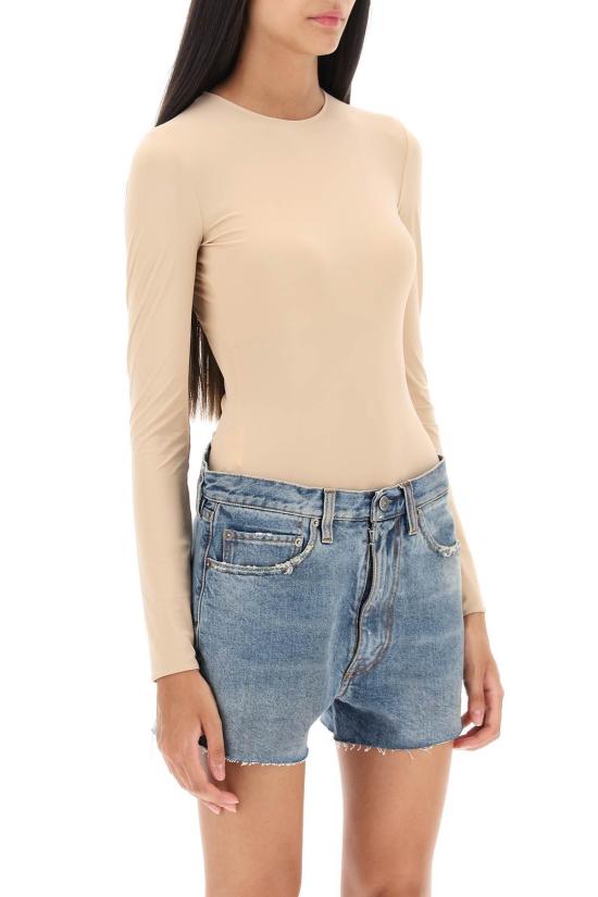  마르지엘라 바디수트 티셔츠 메종  세컨드 스킨 롱 슬리브 바디수트 - MAISON MARGIELA