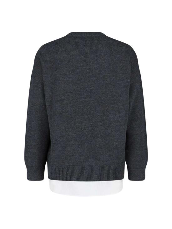  MM6 메종마르지엘라 스웨터 Mm6 메종 마르지엘라 로고  그레이 - MM6 MAISON MARGIELA