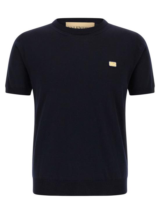  발렌티노 가라바니 스웨터 Valentino Garavani V 로고 시그니처 저지  블루