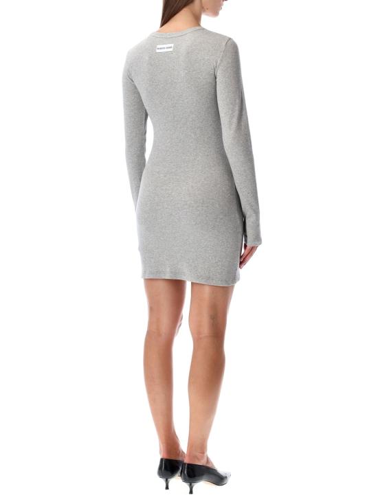  마린세르 숏 원피스 마린 세르 미니 저지 긴팔 크루넥 드레스 그레이 - MARINE SERRE