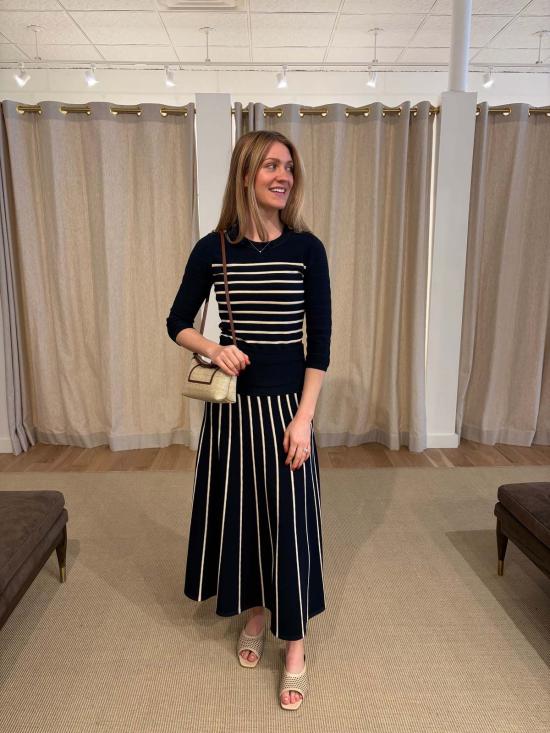  짐머만 블라우스 루나 스트라이프 탑 - ZIMMERMANN