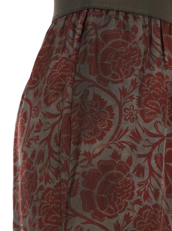  우마 왕 스트레이트 팬츠 팬지 팬츠, 신축성 있는 허리밴드와 전체 프린트, 레드 색상 - UMA WANG