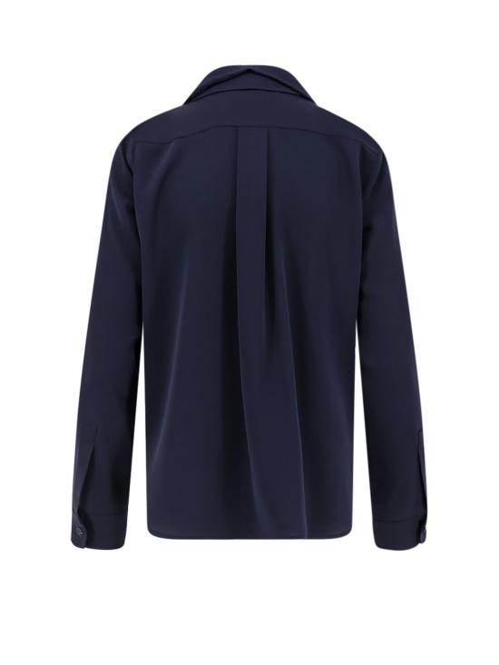  막스마라 셔츠 Max Mara 콜모 실크 셔츠 Blu Marino - MAX MARA