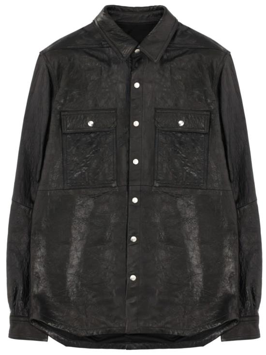  릭 오웬스 가죽 자켓 블랙 가죽 재킷