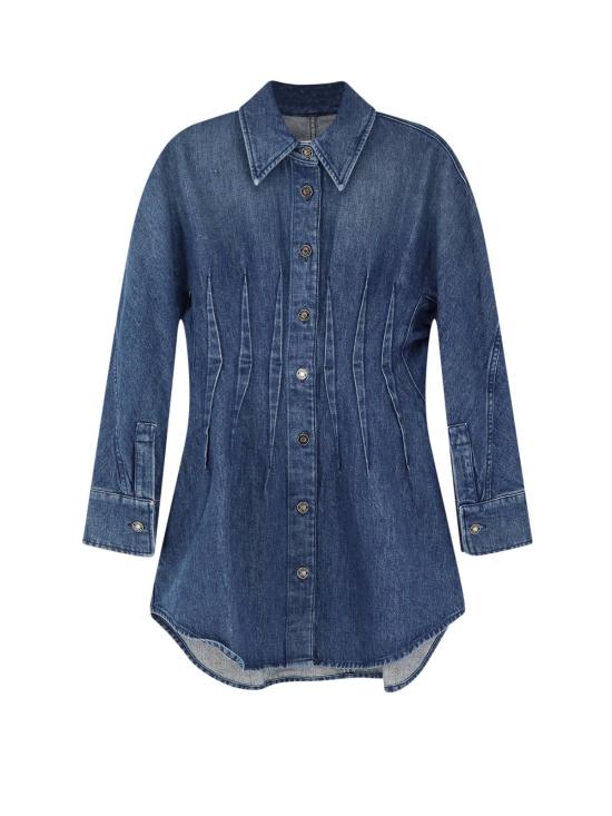  지방시 데님 원피스 데님 셰미지에 드레스 미디엄 블루