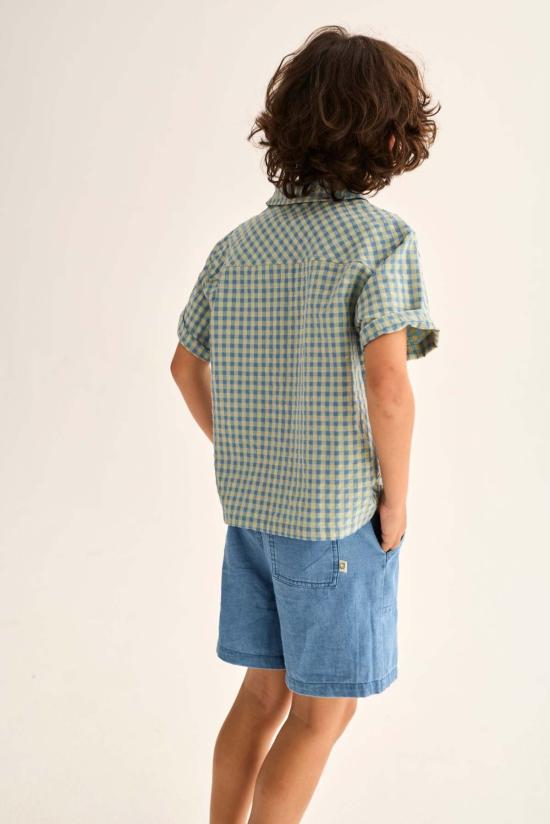  [키즈] Cozmo 티셔츠 키즈 코즈모 제이 셔츠 블루 깅엄 셔츠 - OTHER BRANDS