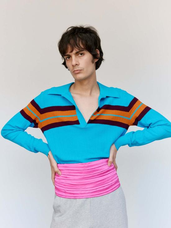  드리스 반 노튼 스웨터 Dries Van Noten Maona  터콰이즈 - DRIES VAN NOTEN