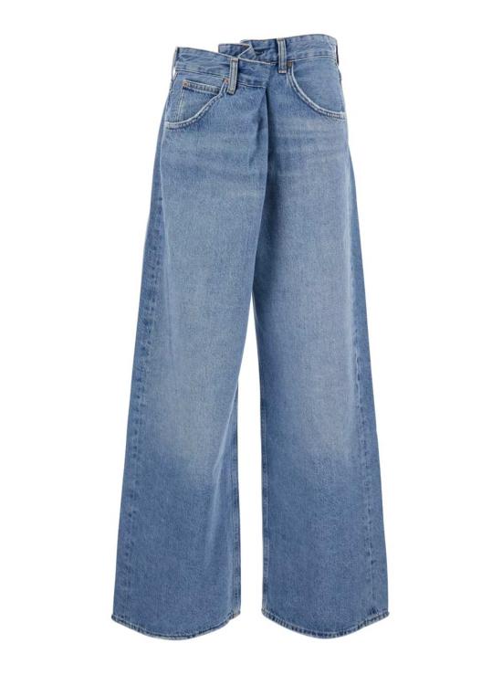  에이골디 데님 팬츠 아골데 바나 폴드 진 블루