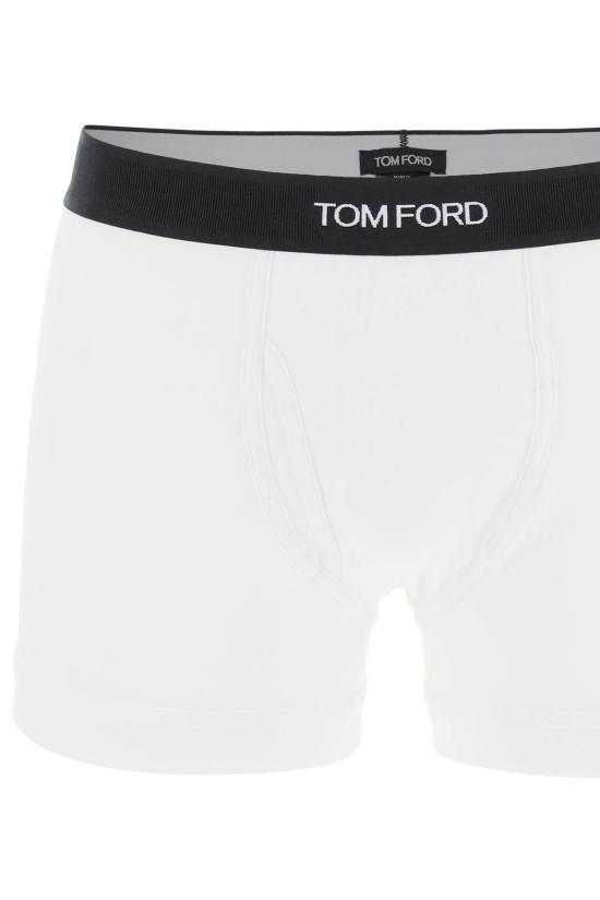  톰포드 팬티 로고 밴드 코튼 복서 브리프 화이트 - TOMFORD
