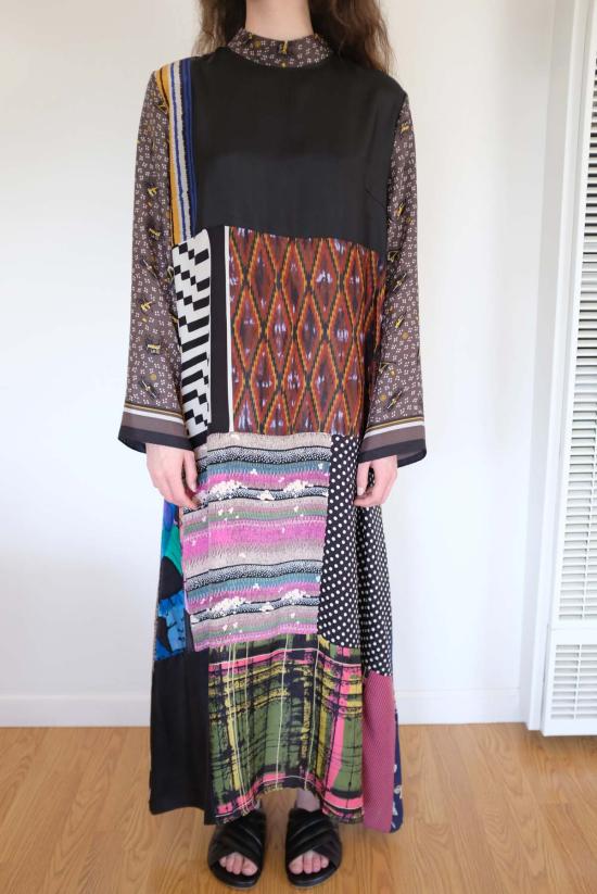  Bettina Bakdal 롱 원피스 베티나 박달 만다린 칼라 드레스 멀티컬러 - OTHER BRANDS