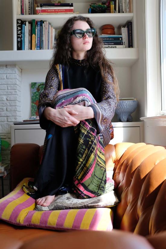  Bettina Bakdal 롱 원피스 베티나 박달 만다린 칼라 드레스 멀티컬러 - OTHER BRANDS