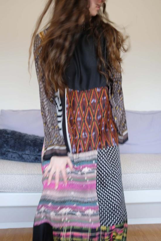  Bettina Bakdal 롱 원피스 베티나 박달 만다린 칼라 드레스 멀티컬러 - OTHER BRANDS